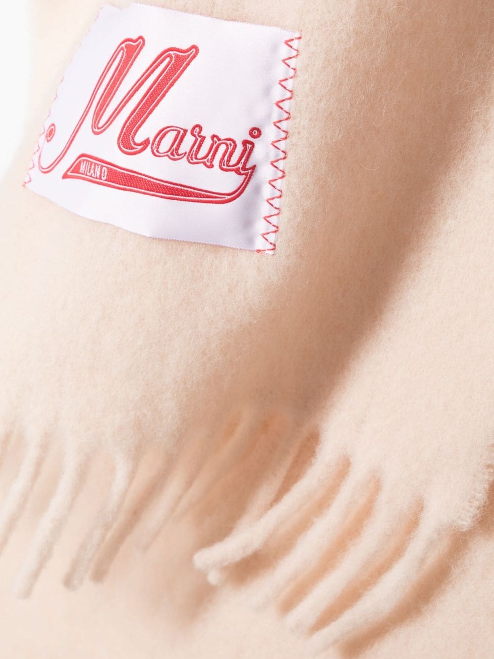 Marni Pink Fringed Scarf