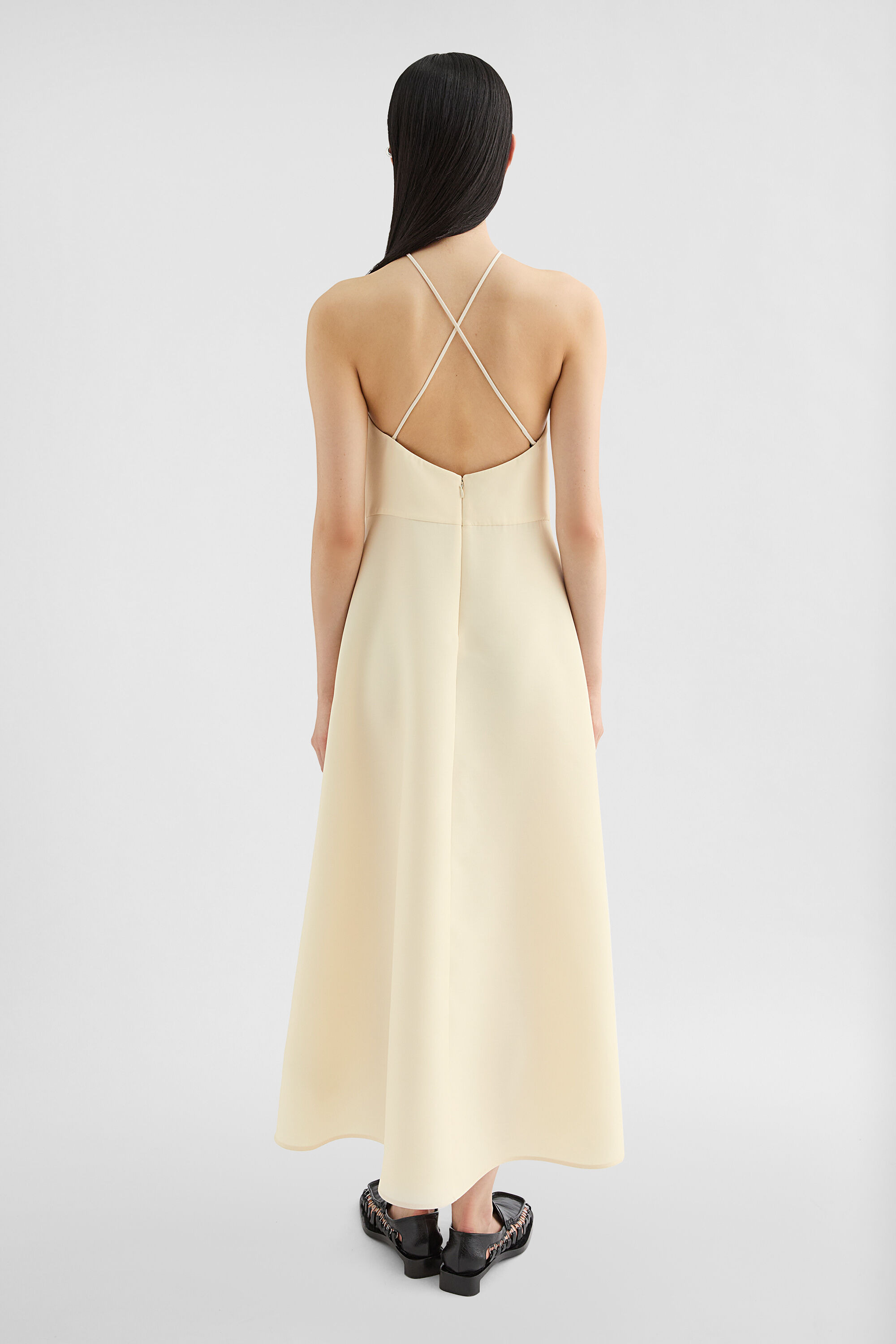 Lightweight Wool Blend Halter Dress - 4