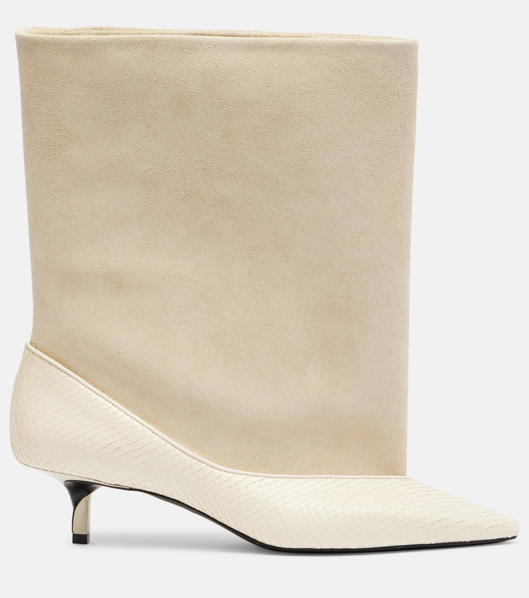 Tourni leather and suede ankle boots - 4