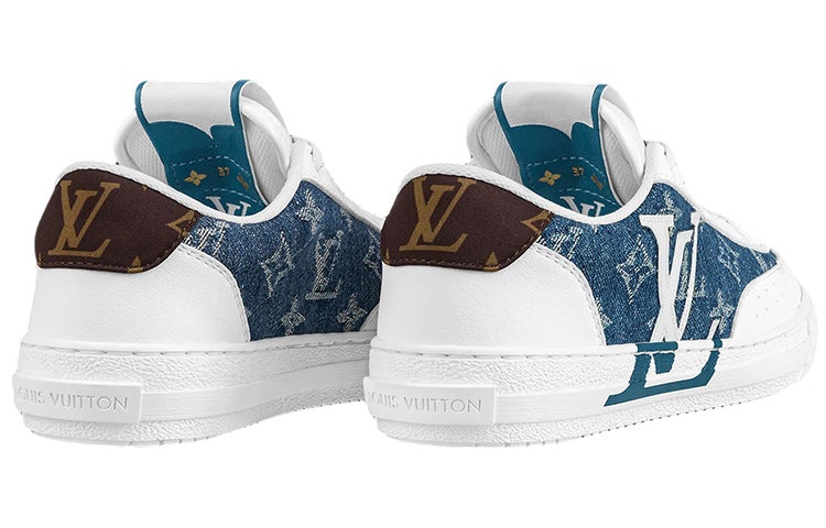 (WMNS) LOUIS VUITTON Charlie Sneakers 'White with Denim Monogram' 1A9S44 - 4