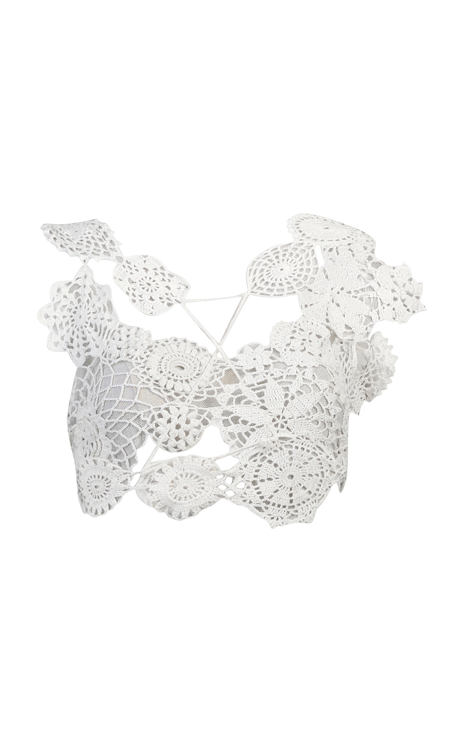 Demeter Cropped Cotton Top white - 5