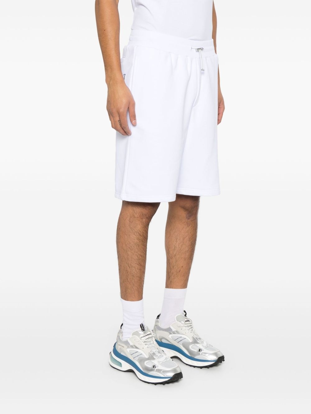 logo-print track shorts - 3