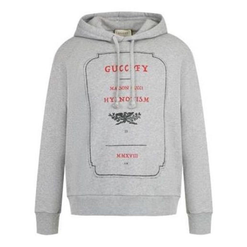 Gucci Hypnotism Graphic Hooded Sweatshirt 'Grey' 475374-X3N44-1672 - 1