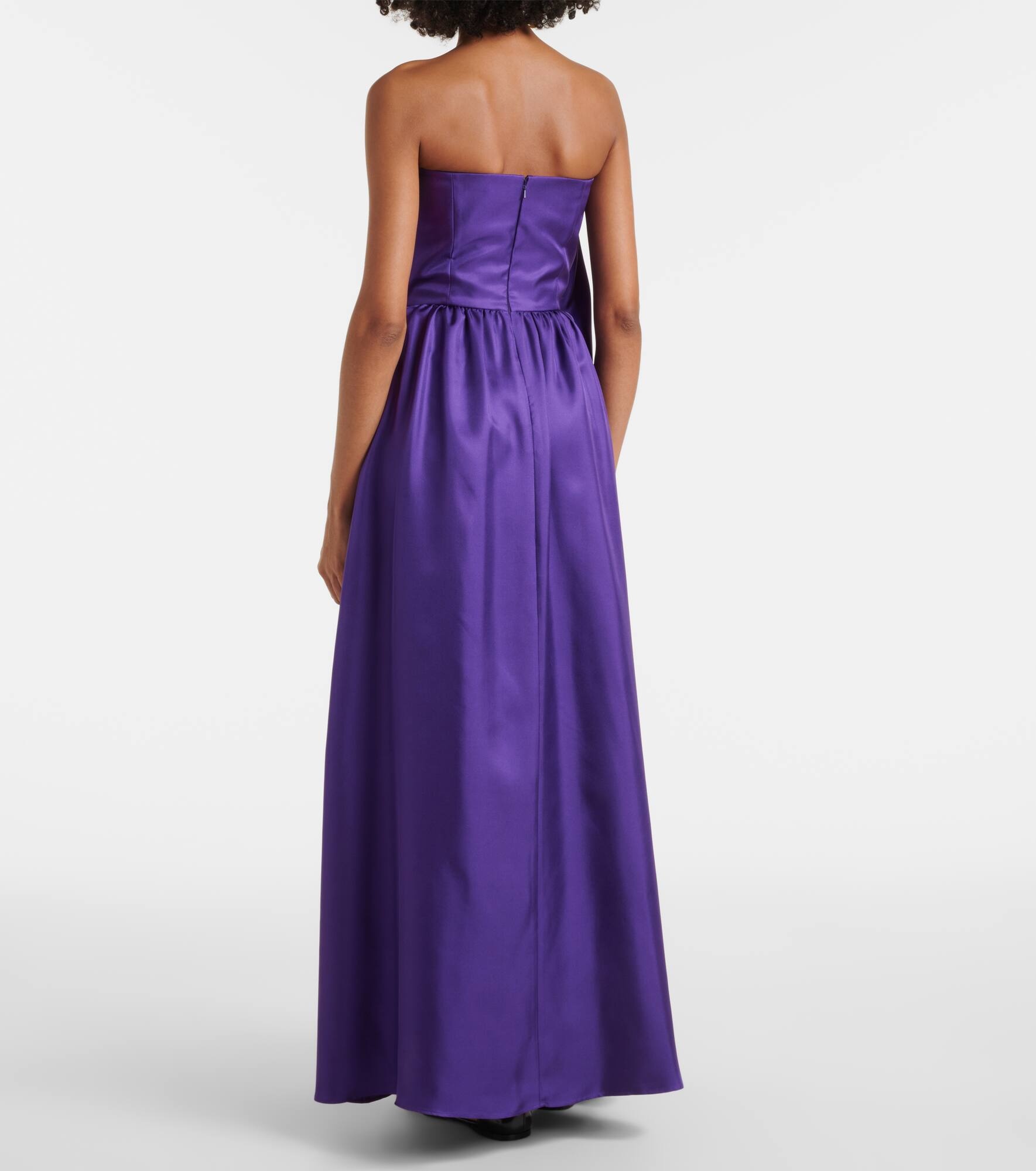 Edda pleated silk maxi dress - 3