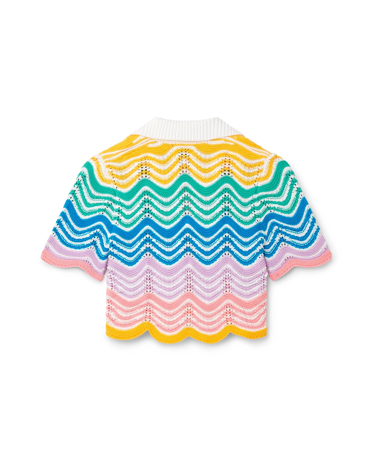 Gradient Wave Crochet Top - 2