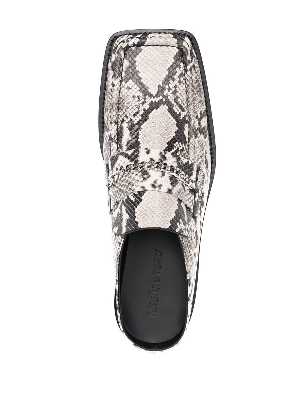 snake-print slip-on loafers - 4