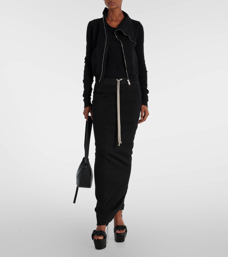Rick Owens Pillar cotton jersey maxi skirt outlook