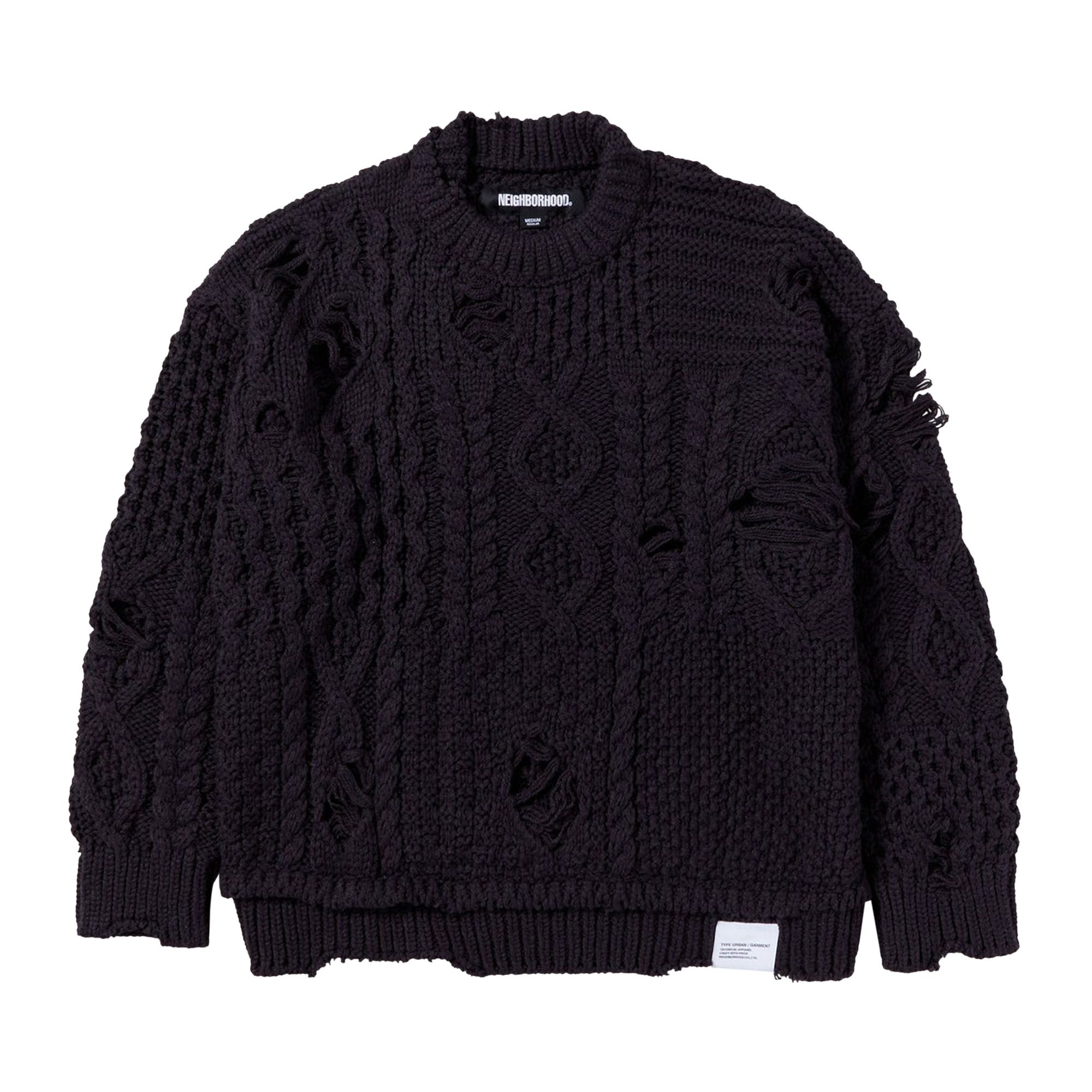 新品　NEIGHBORHOOD PATCHWORK SAVAGE SWEATER NEIGHBORHOOD Neighborhood Patchwork Savage Sweater 'Navy