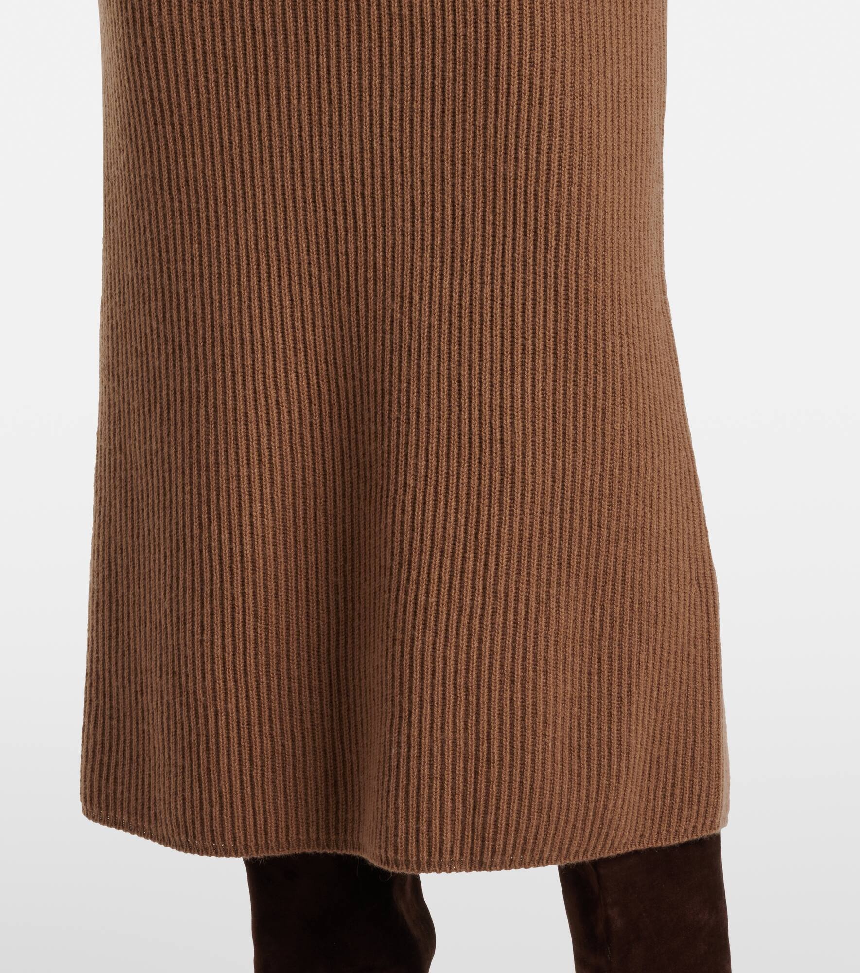 Just ribbed-knit wool and cashmere midi skirt - 5