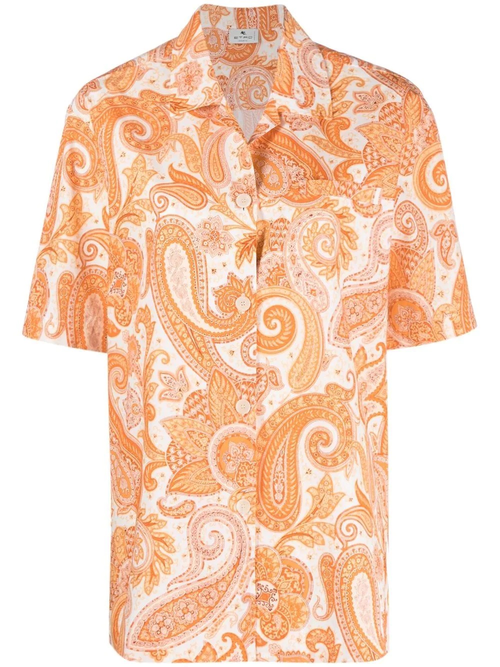 paisley-print button-up shirt - 1