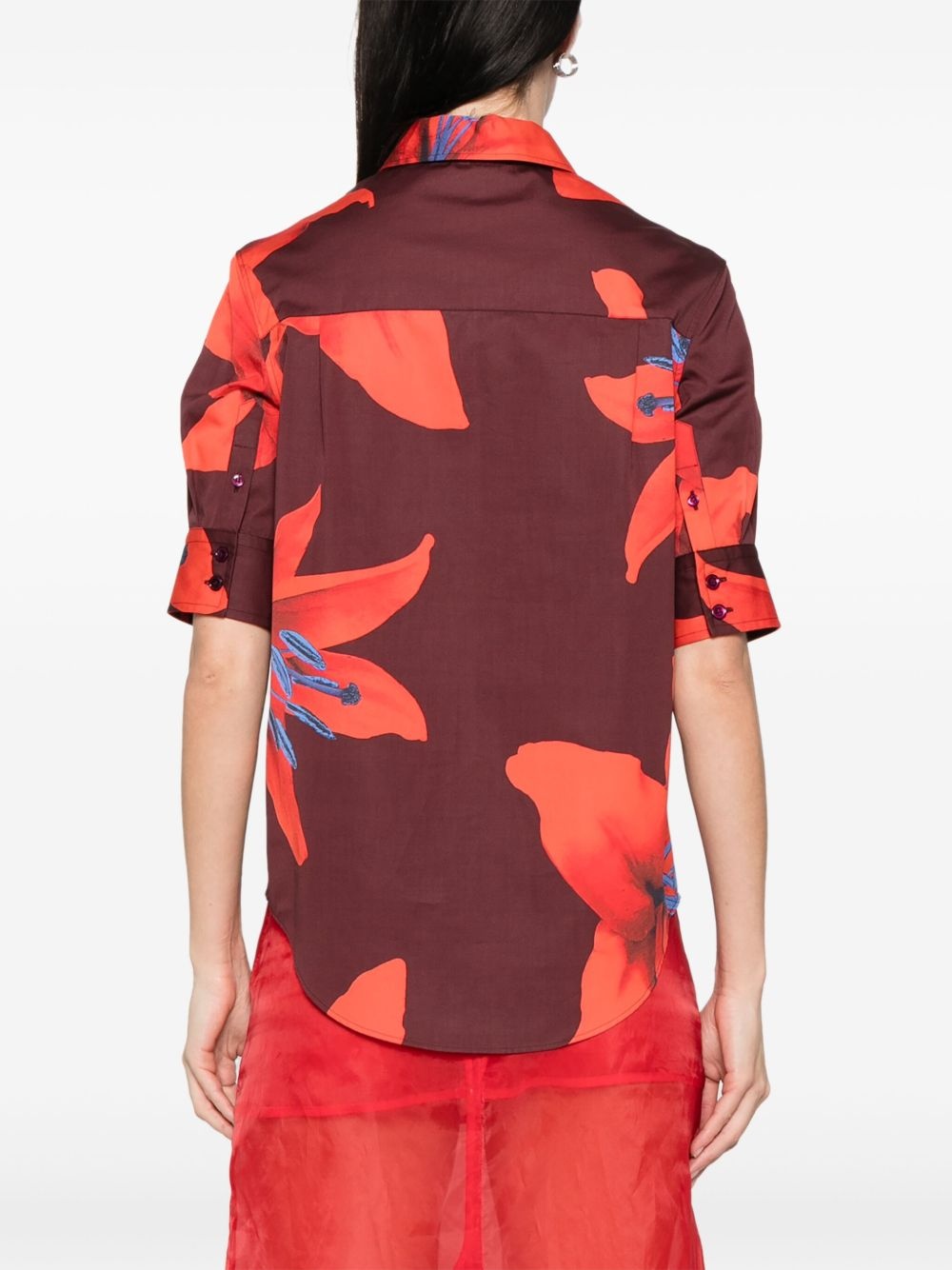floral-print shirt - 4