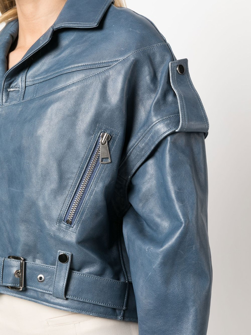 calf leather biker jacket 5