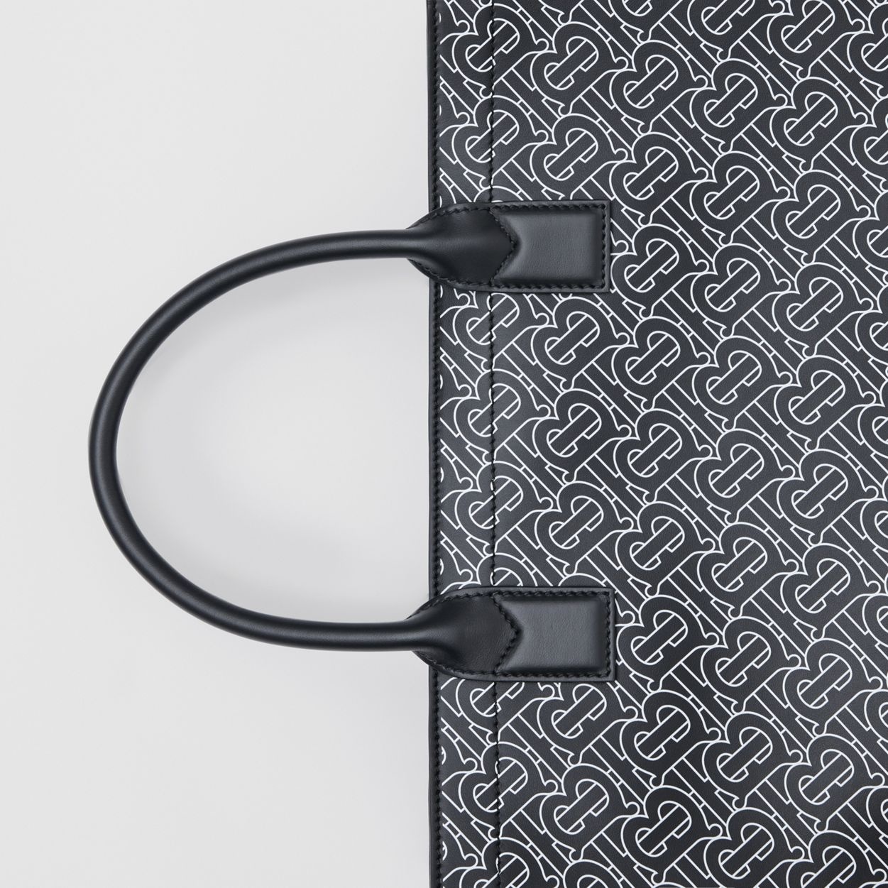 Monogram Print Leather Tote - 2