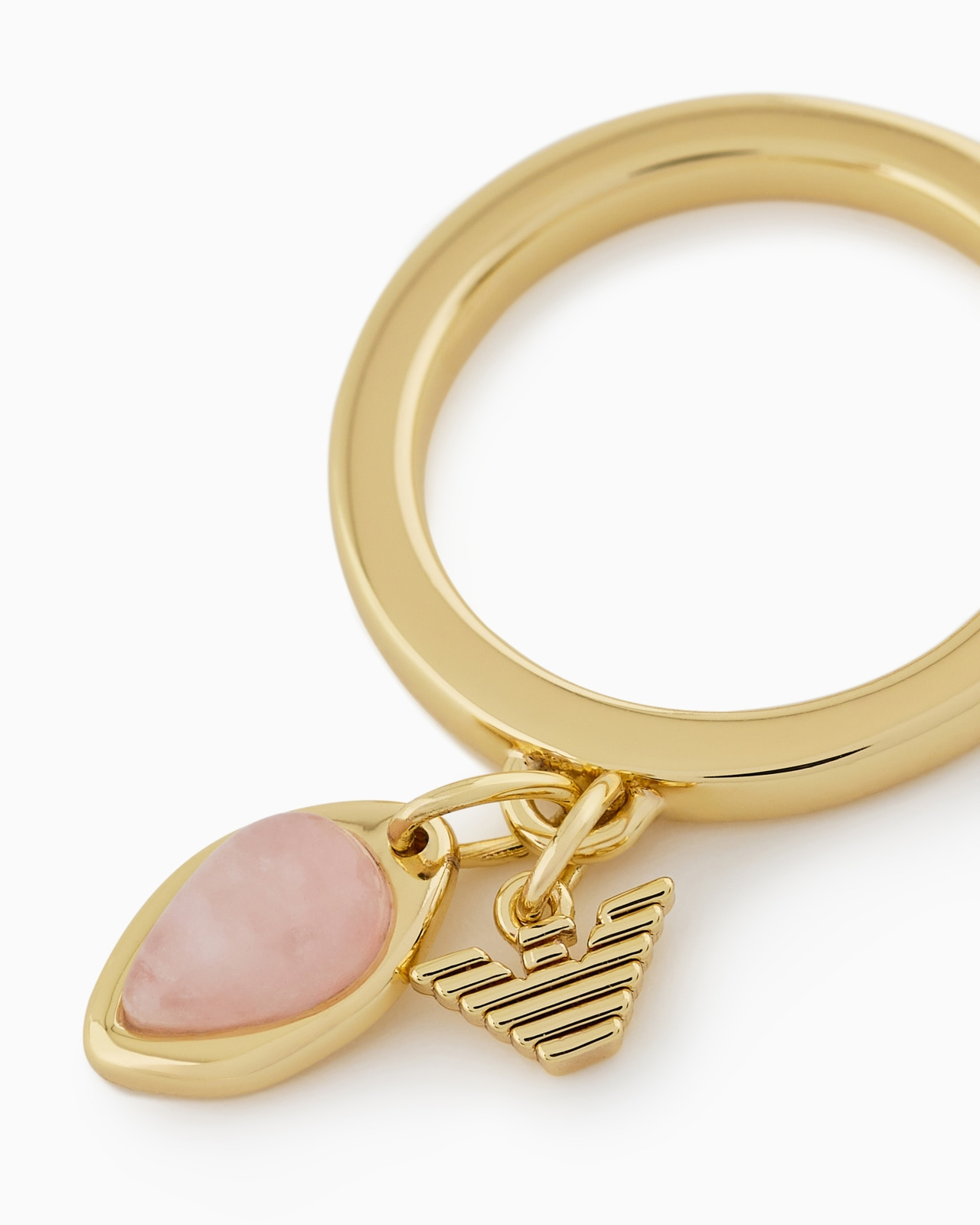 PINK QUARTZ CENTER FOCAL RING - 3