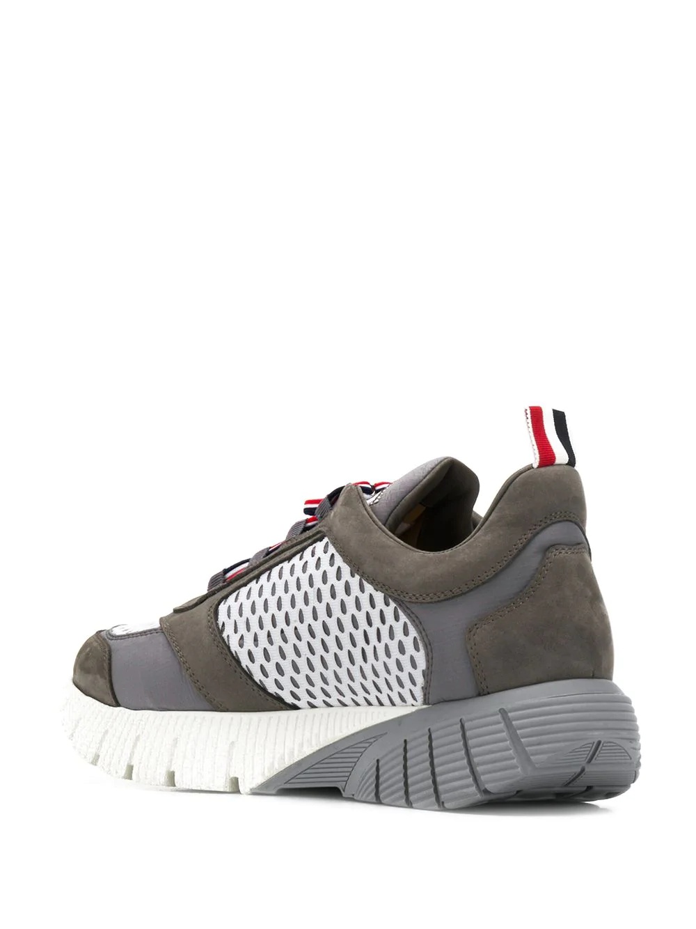 mesh-panel low-top sneakers - 3