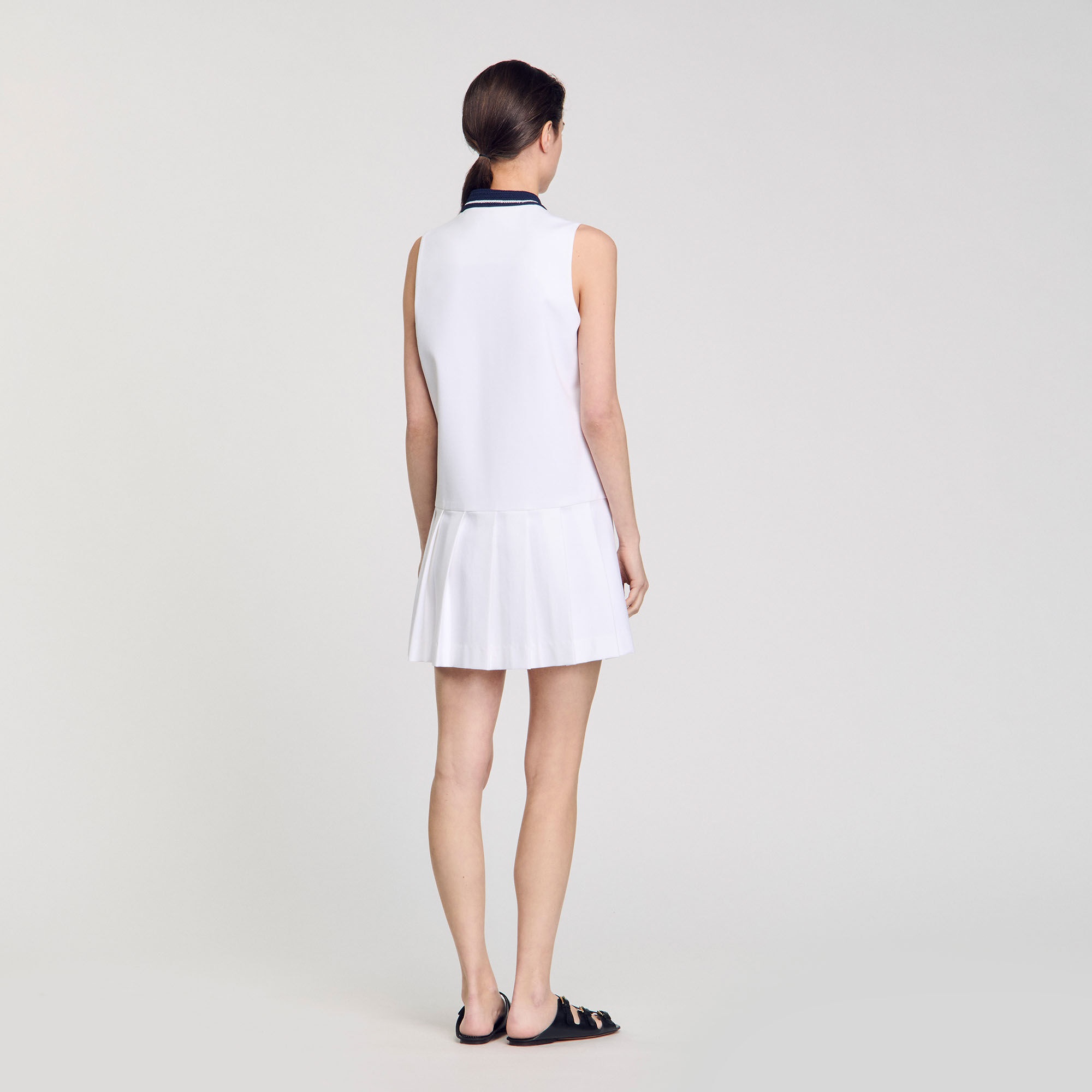 MINI DRESS WITH CONTRASTING COLLAR - 5