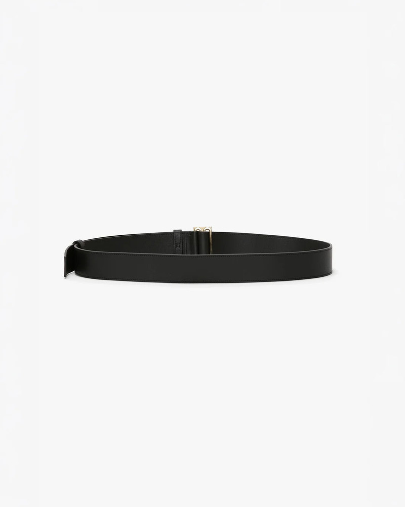 Victoria Beckham DORIAN TUXEDO BELT IN BLACK SOFT LEATHER outlook