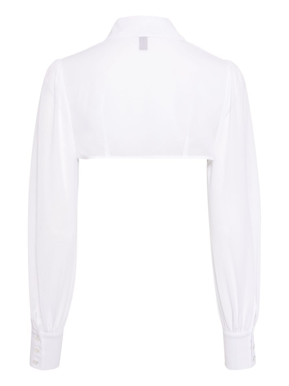 cropped cotton shirt - 2