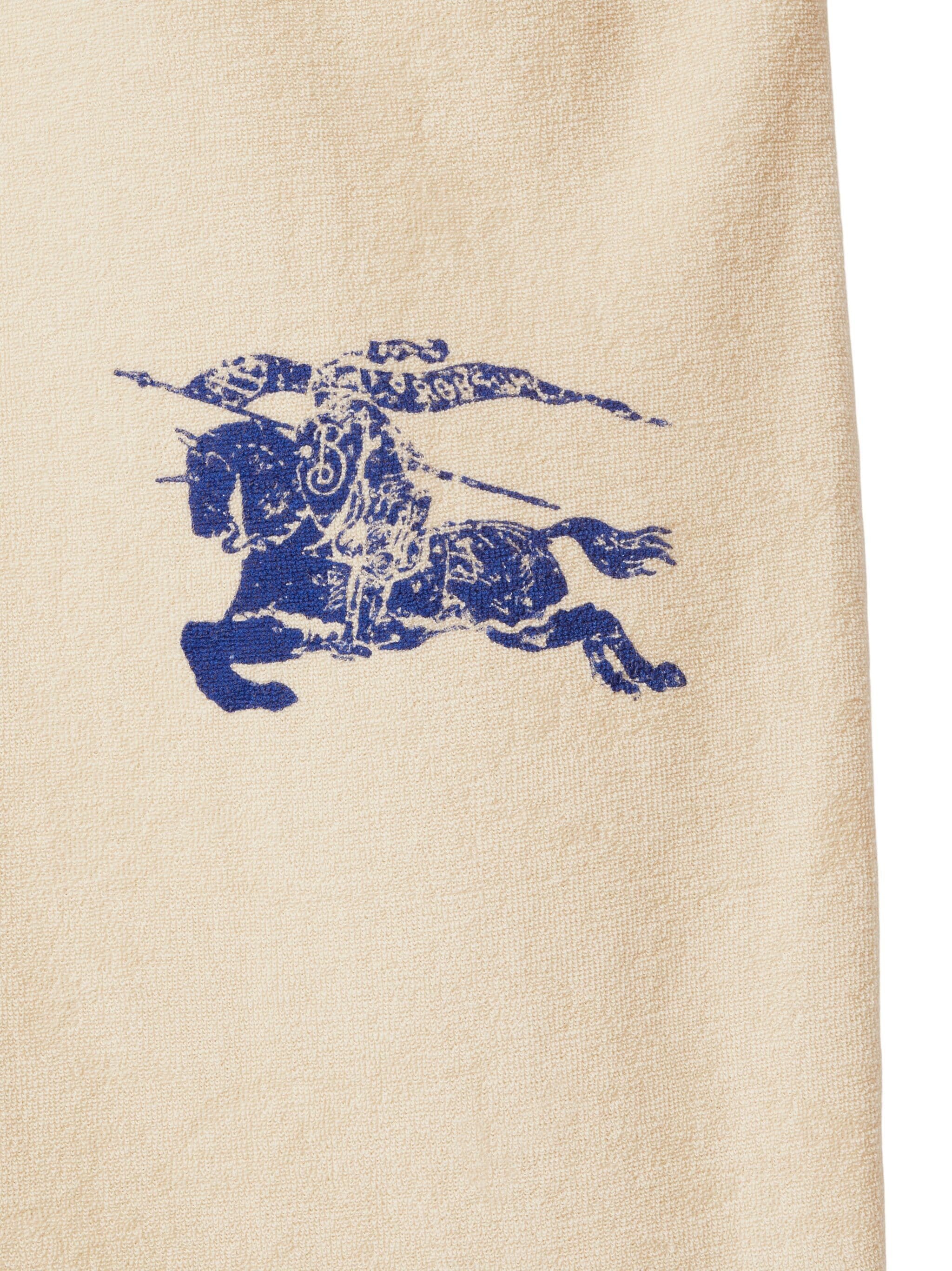 LOGO-JACQUARD TOWELLING-FINISH T-SHIRT - 4