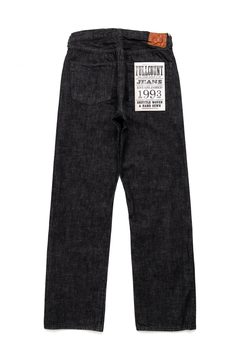 FULLCOUNT 1101BK Straight Black Selvedge Denim outlook