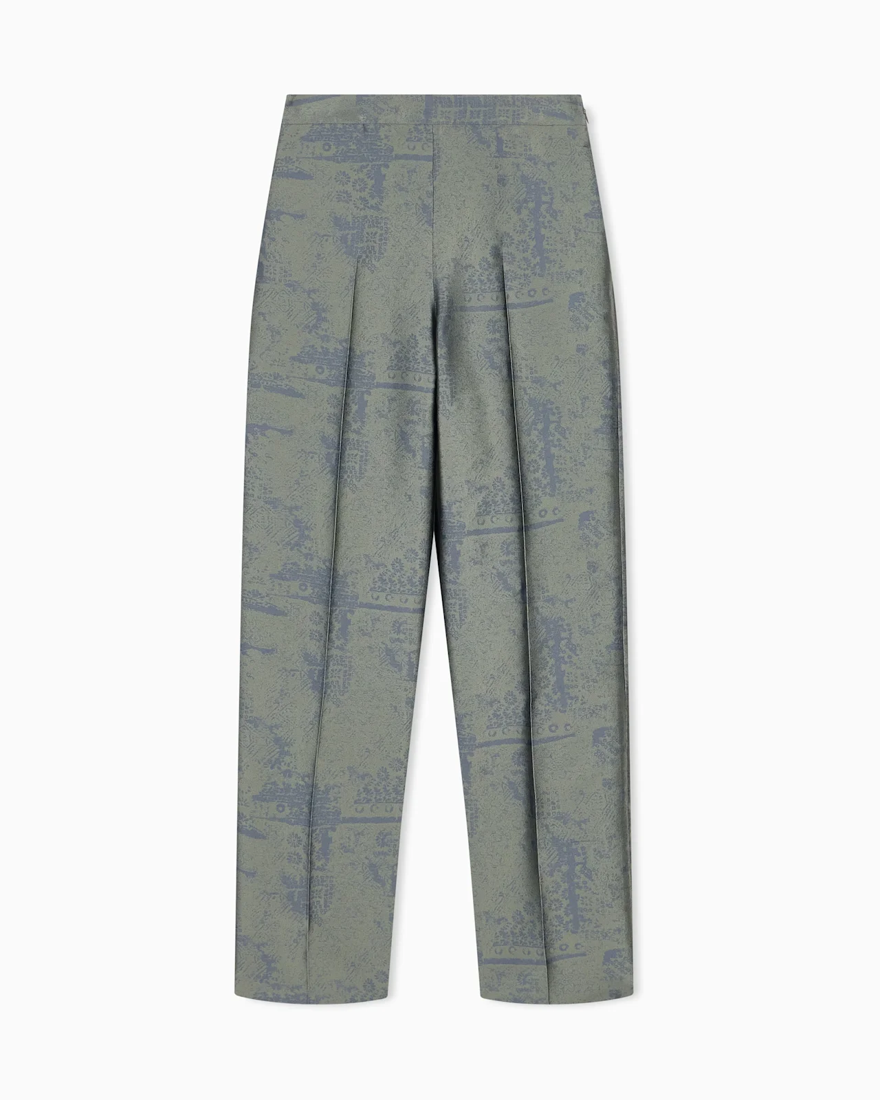 UNLINED TROUSERS IN LANDSCAPE JACQUARD WITH A SIDE ZIPPER - 1