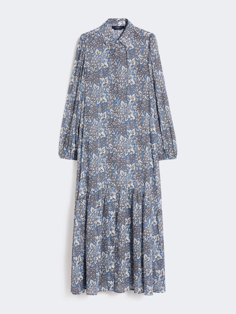 OBOLI Voile patterned shirt dress - NAVY 1