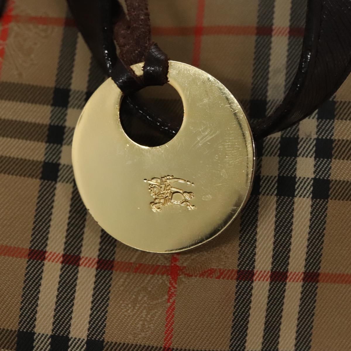 Burberry Nova Check Hand Bag Canvas Beige - 11