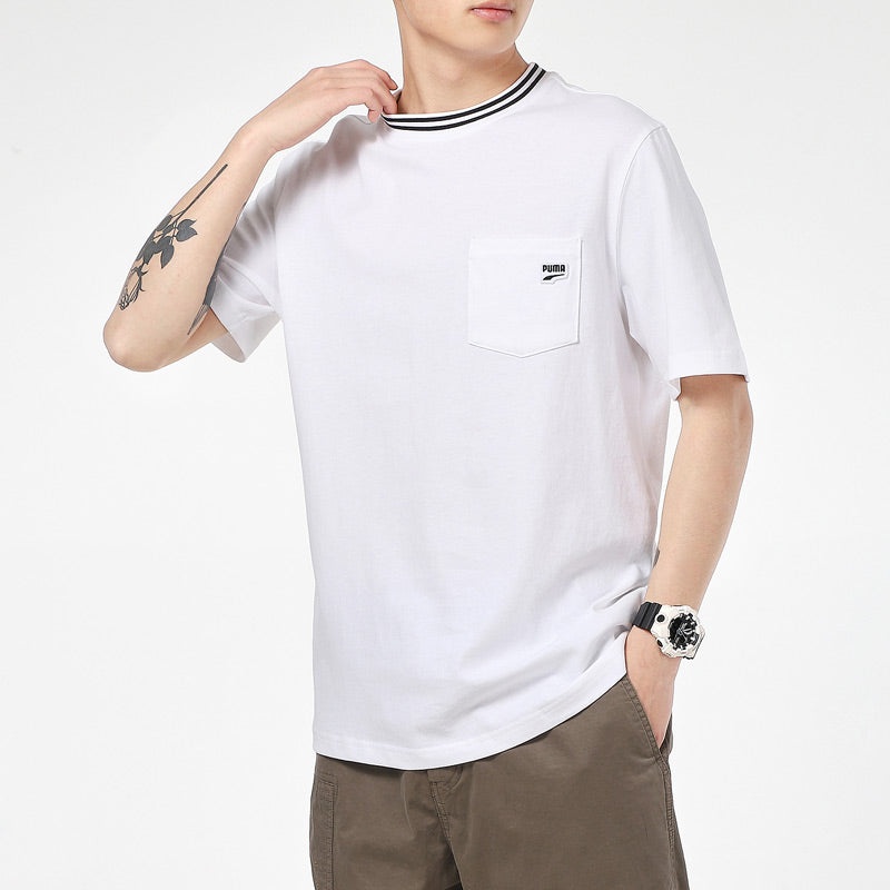 PUMA Downtown Pocket T-Shirt 'White Black' 531432-02 - 5