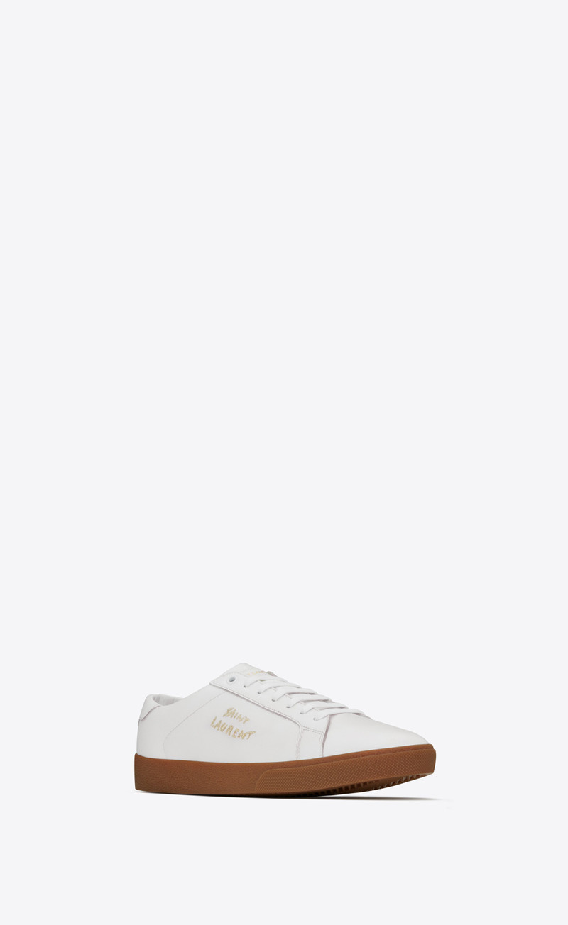 court classic sl/06 embroidered sneakers in grained leather 4