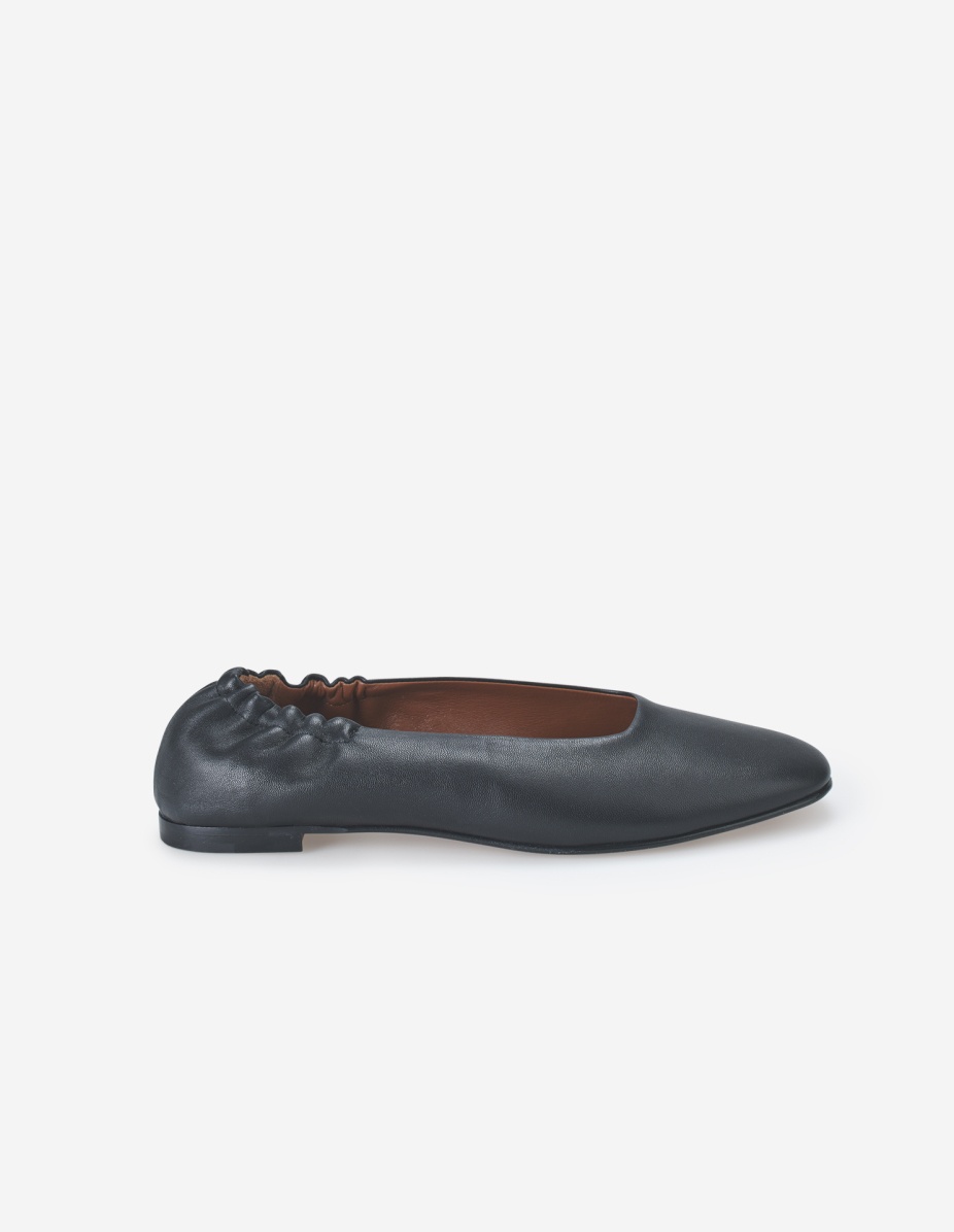 LEATHER FLAT BALLERINA - 1