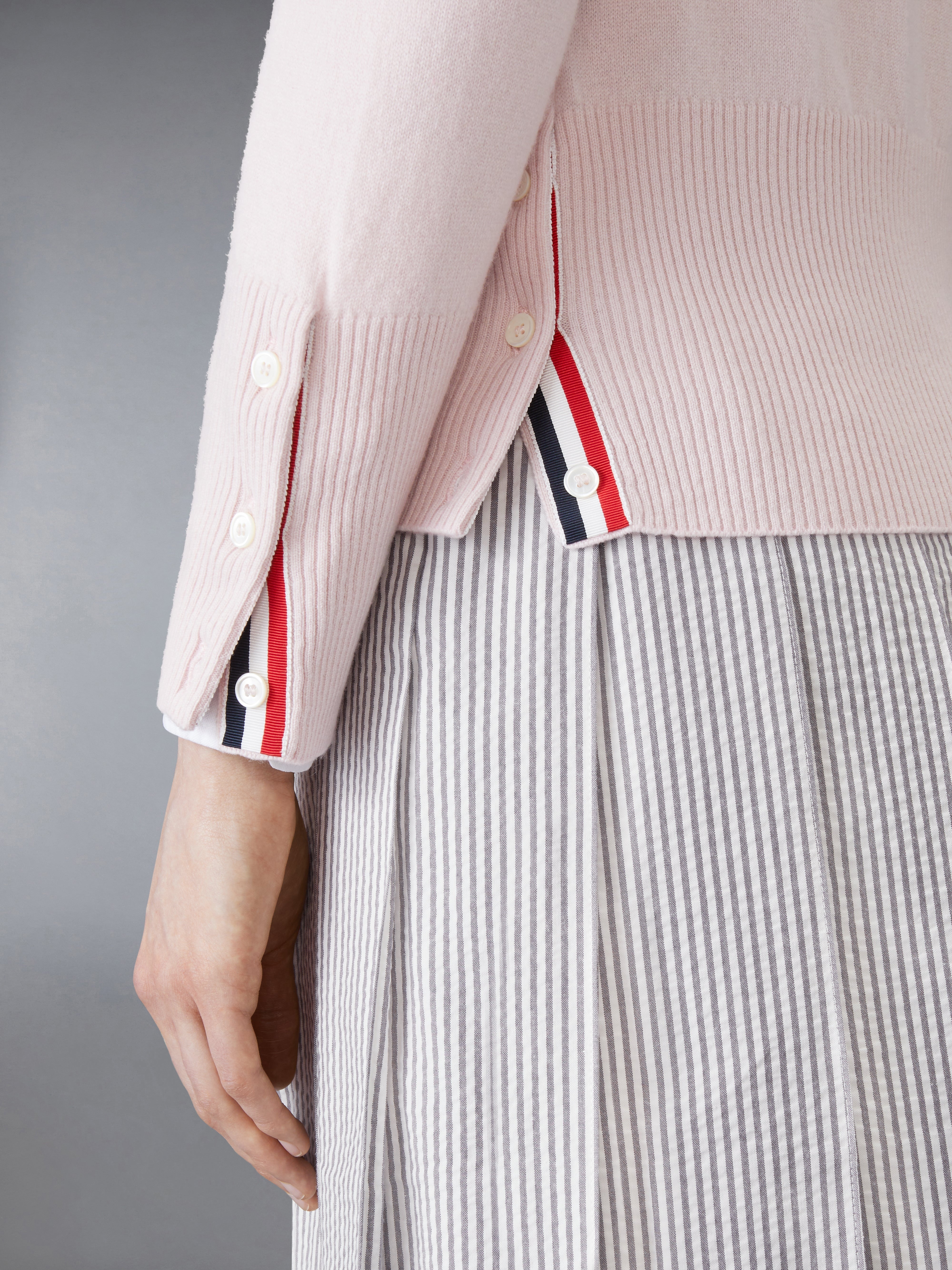 CLASSIC CASHMERE 4-BAR V-NECK CARDIGAN - 5