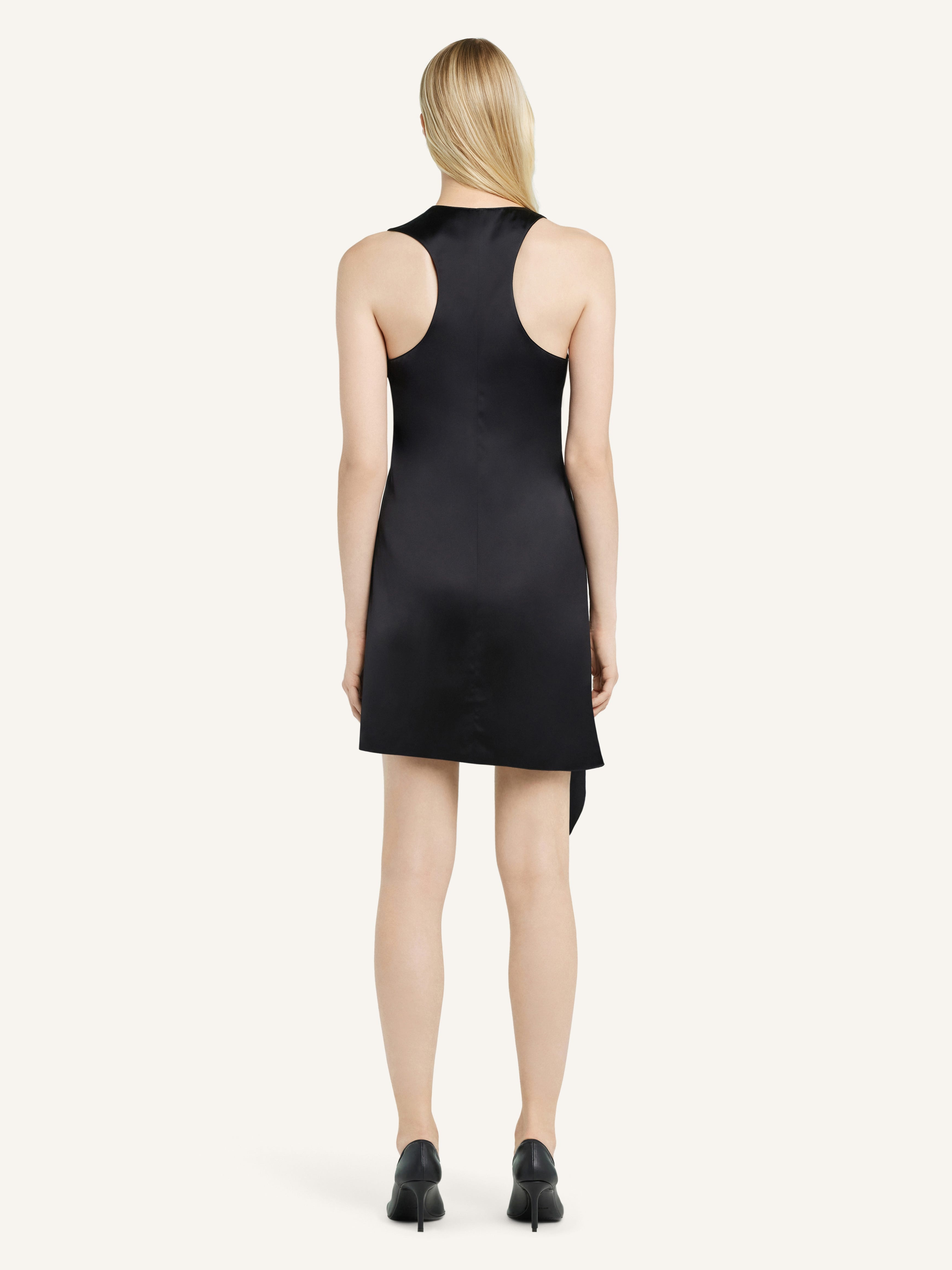 DOUBLE BUCKLE SATIN EFFECT DRESS - 4