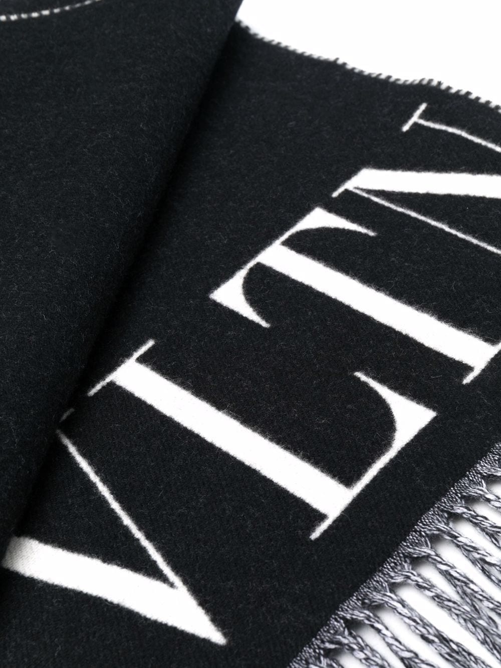 VLTN knitted logo scarf - 3