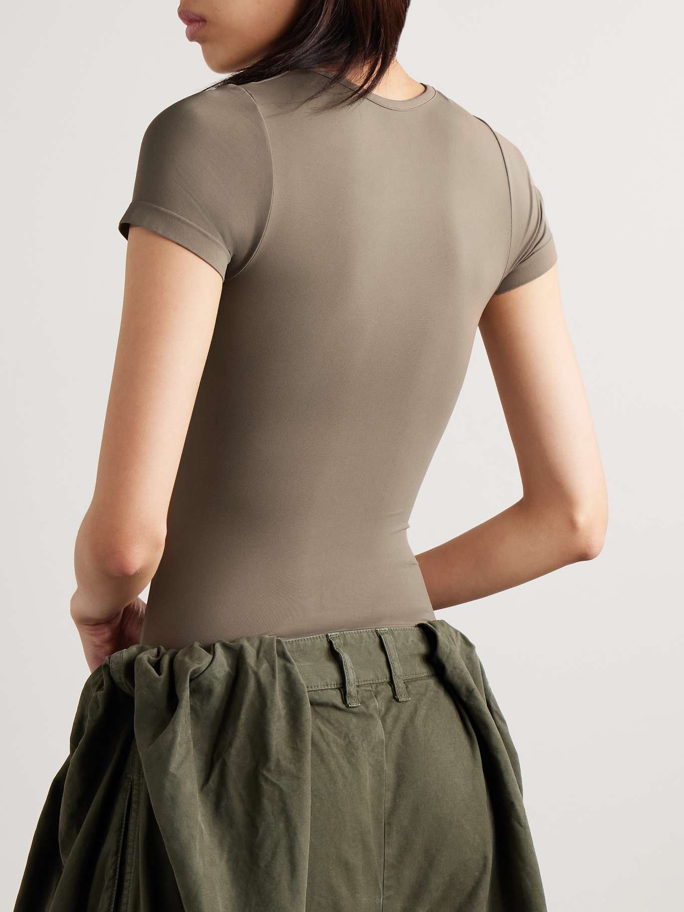Soft Smoothing Seamless T-shirt - Truffle Gray green - 3