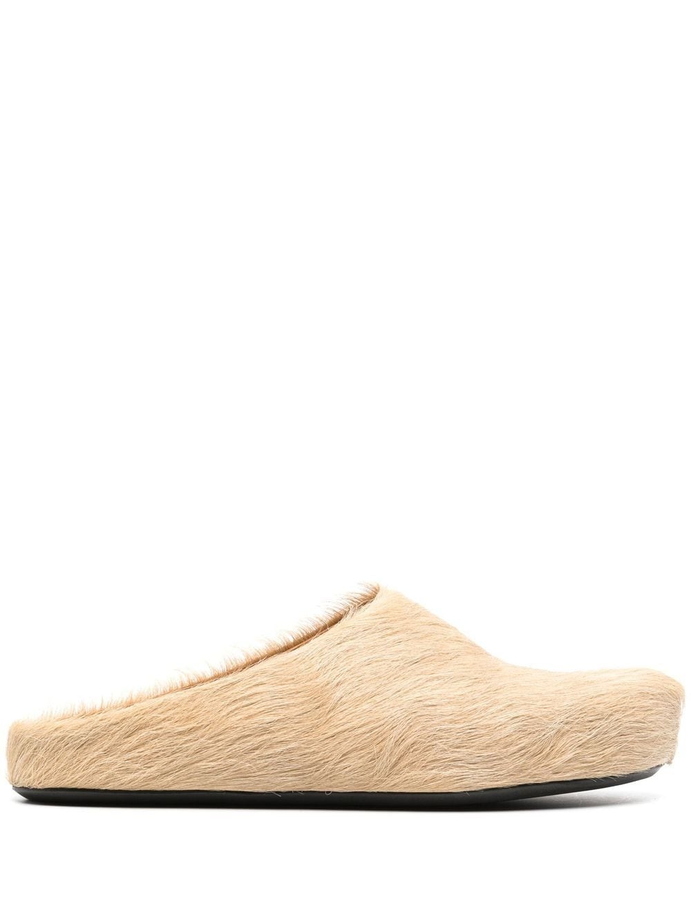 Sabot fur-trimmed slippers - 1