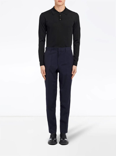 Prada wrinkle-free wool trousers outlook