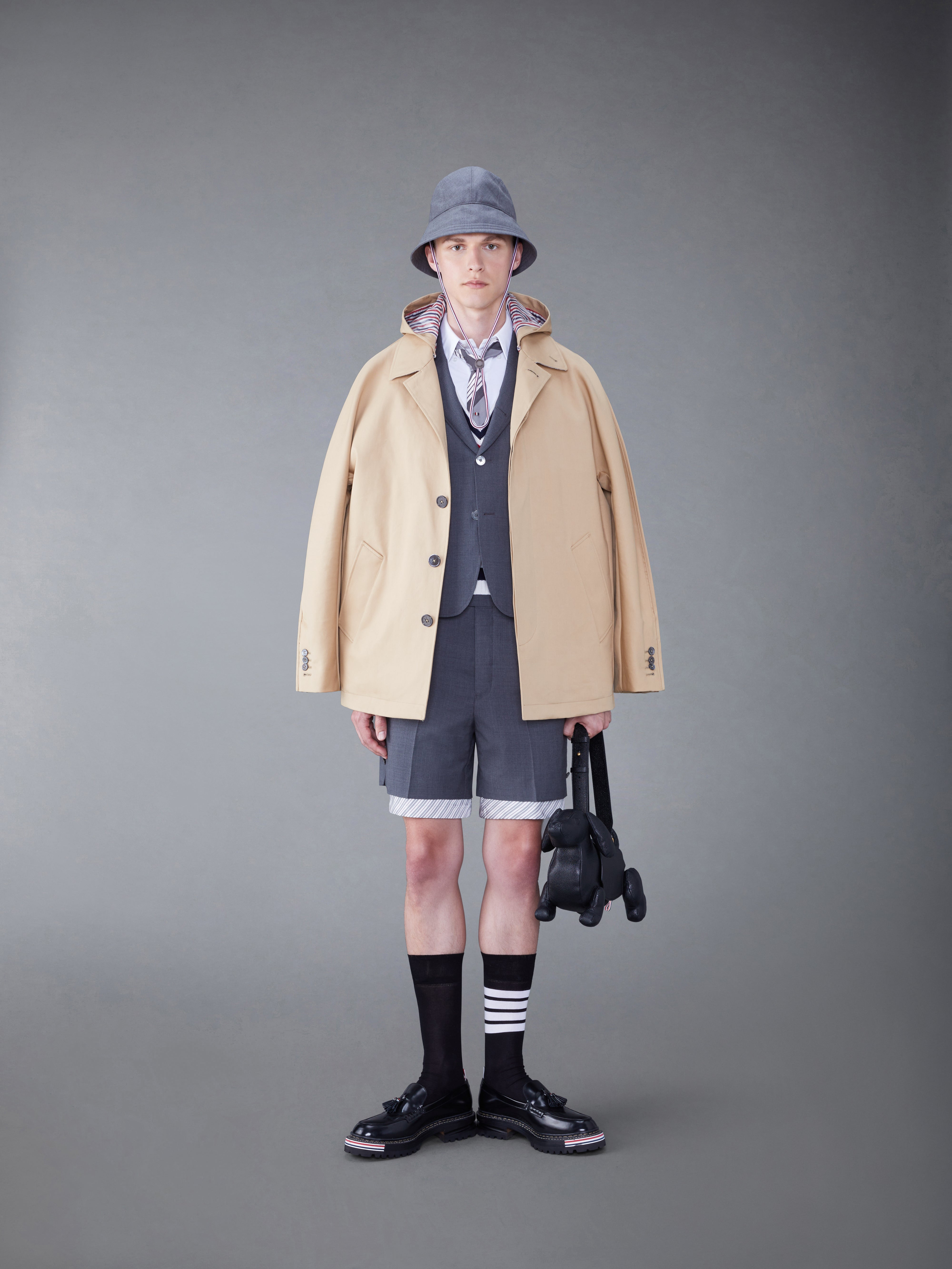 concealed-fastening wool tailored shorts - 3