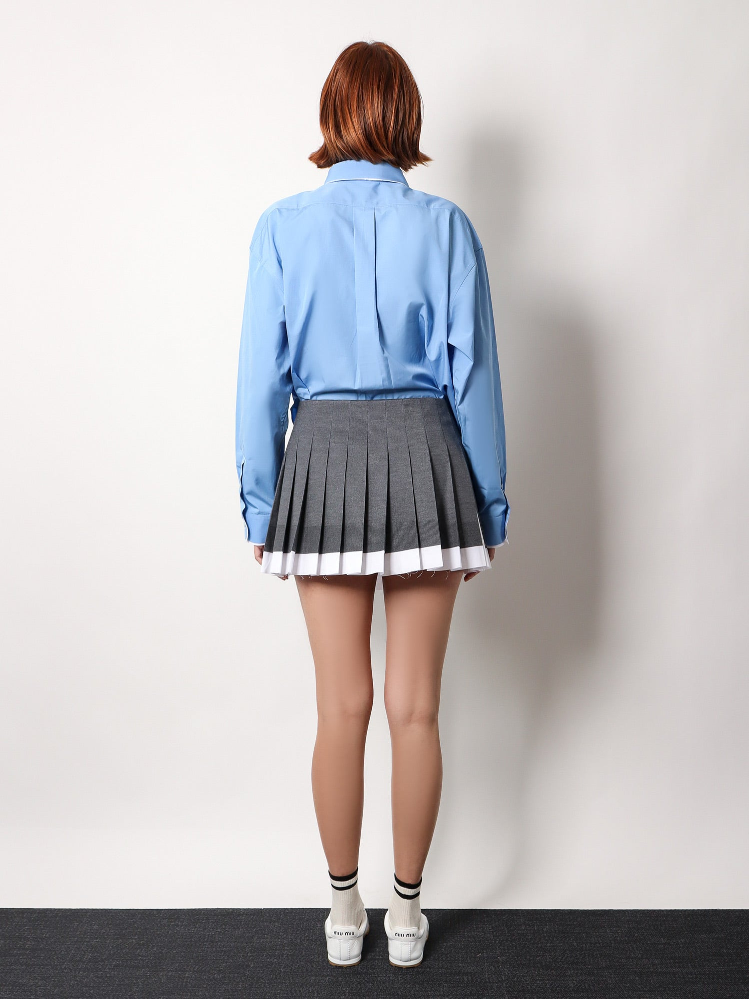 Miu Miu Recycled Silk Pleated Skirt - 3