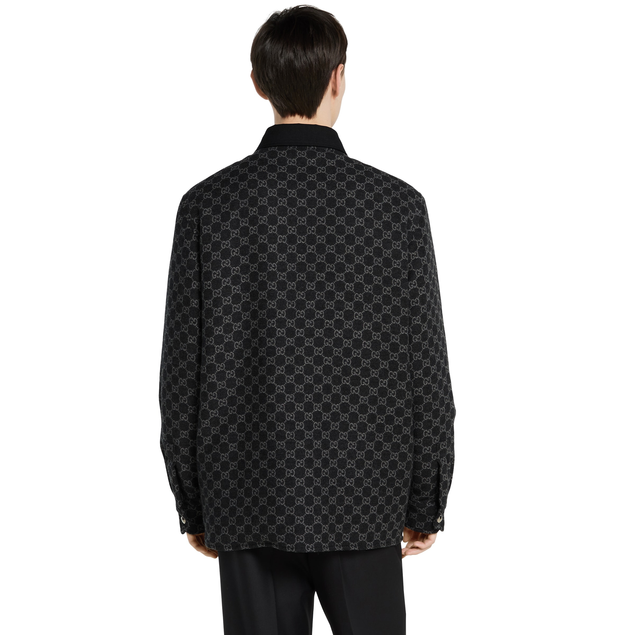Brushed GG flannel jacket - 4