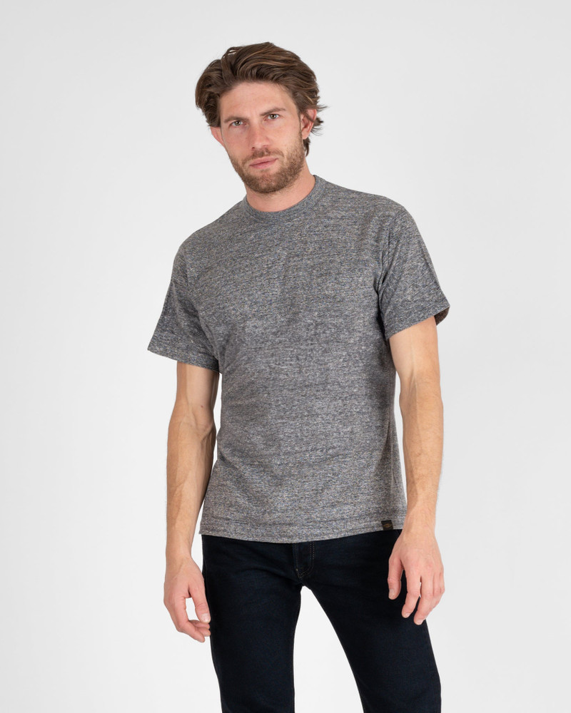 Iron Heart IHT-1610L-LGR 6.5oz Loopwheel Crew Neck T-Shirt with longer body - Light Grey outlook