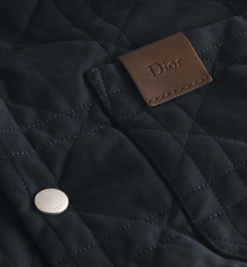 Dior Cannage Overshirt with Leather Dior Patch outlook