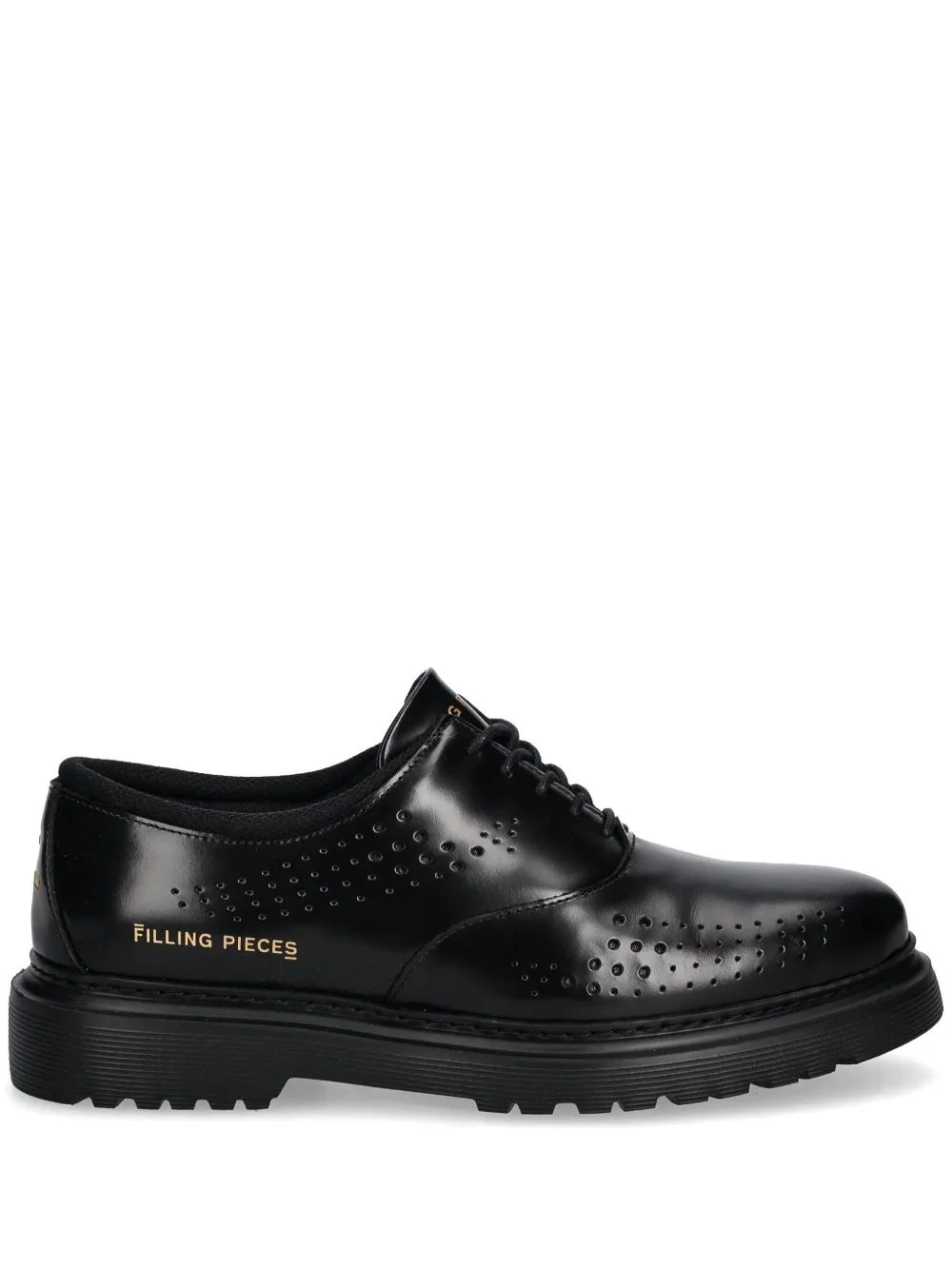 logo detailing derby shoes - 1