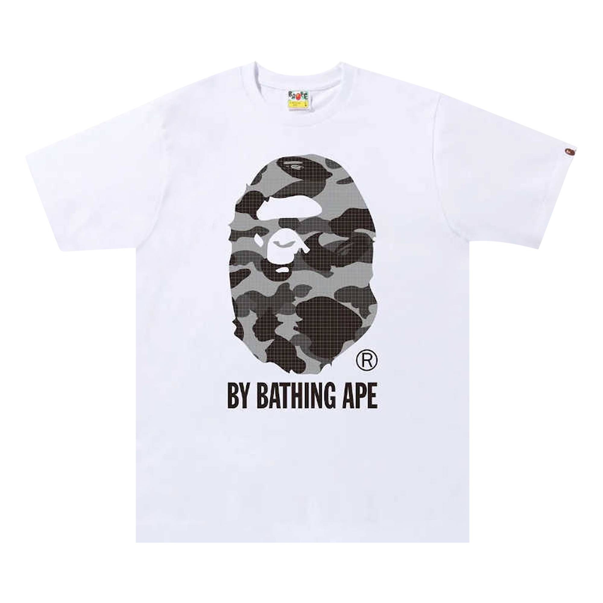 BAPE Grid Camo By A Bathing Ape Tee 'White/Black' - 1