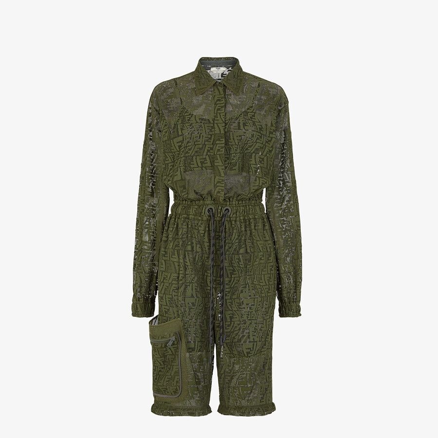 Green lace jumpsuit - 4