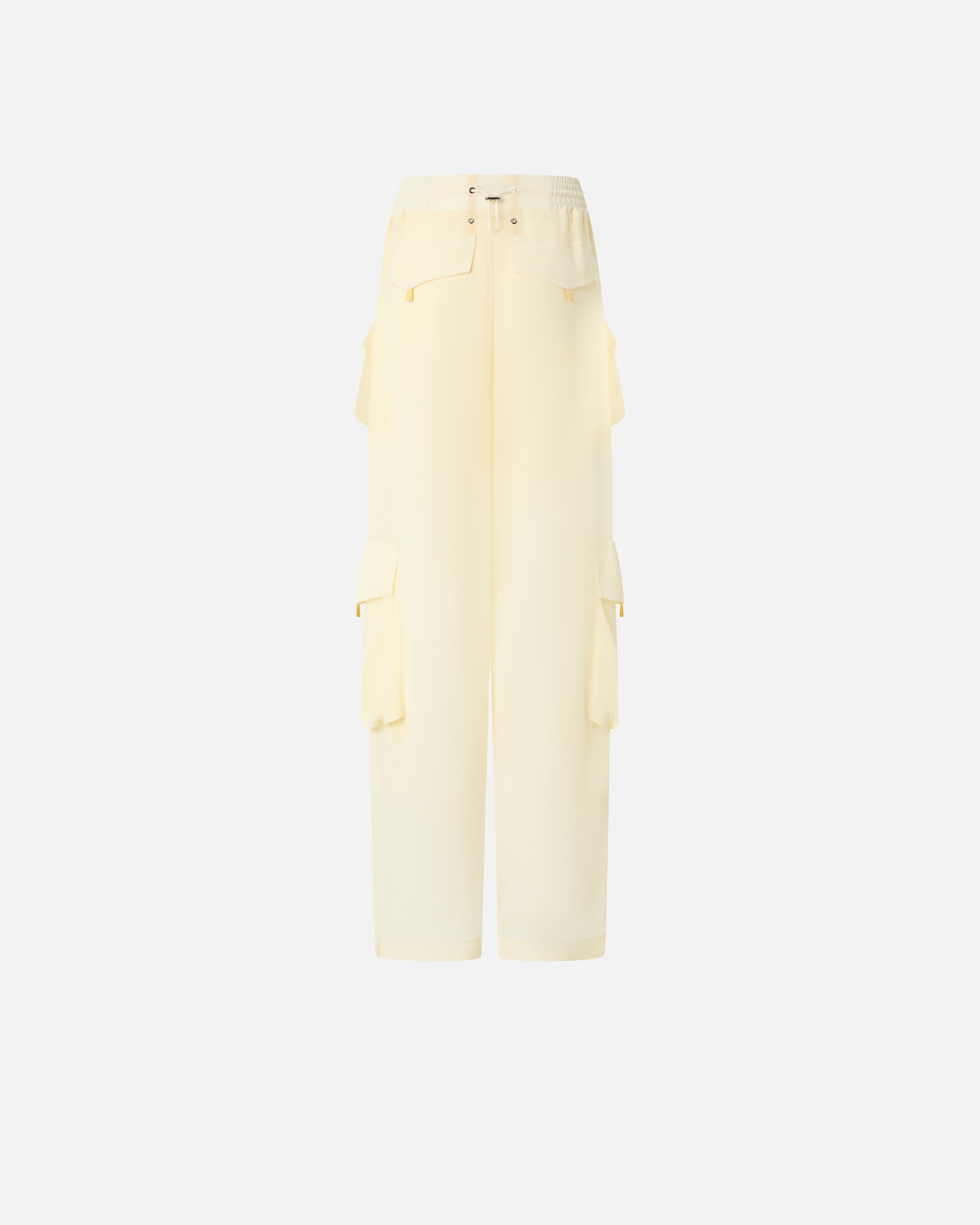 CARGO TROUSERS IN TRANSPARENT GEORGETTE - 2
