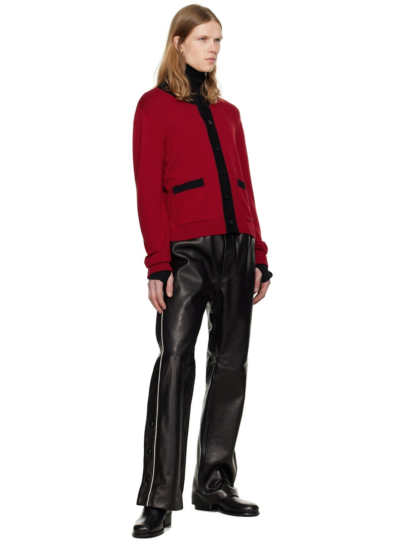 ERNEST W. BAKER Black Warm Up Leather Pants outlook