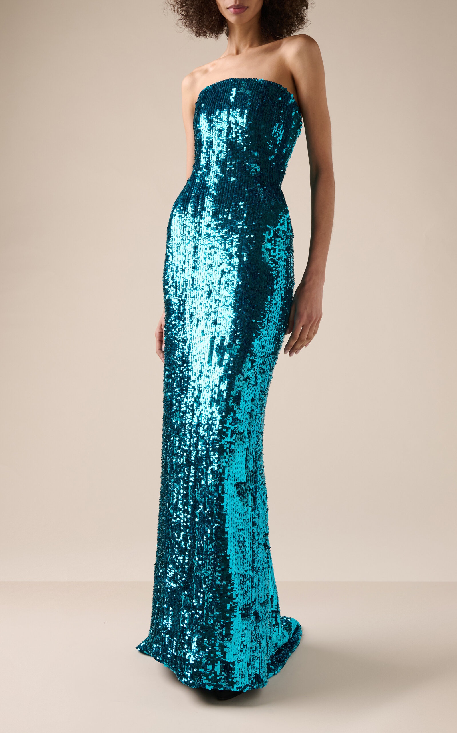 Hourglass Sequined Gown blue - 3