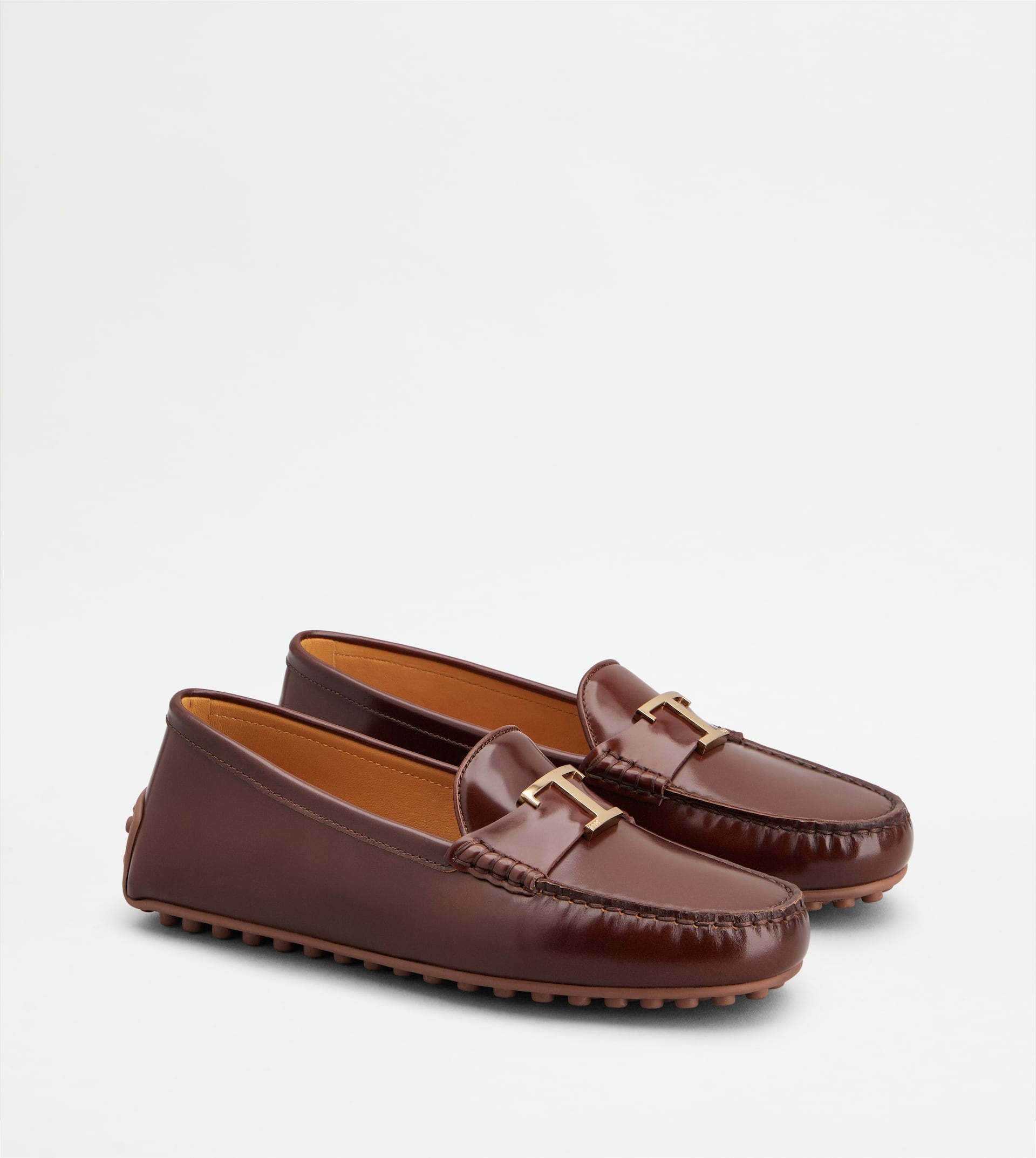 CITY GOMMINO DRIVING SHOES IN LEATHER - BROWN - 2
