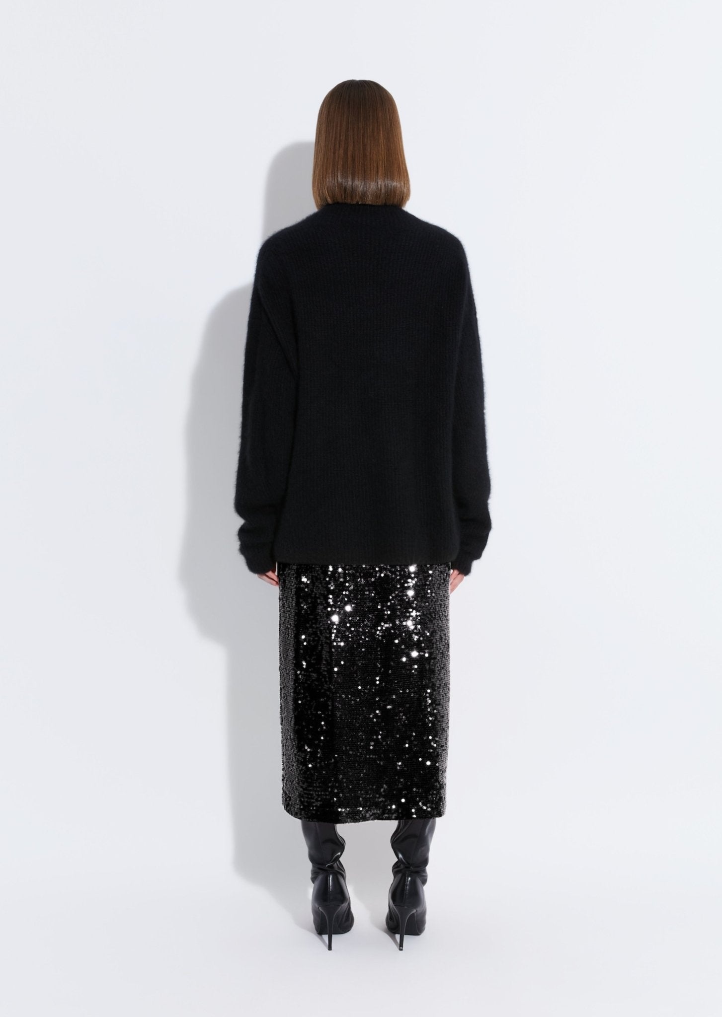 Sequin High Waist Skirt - 3