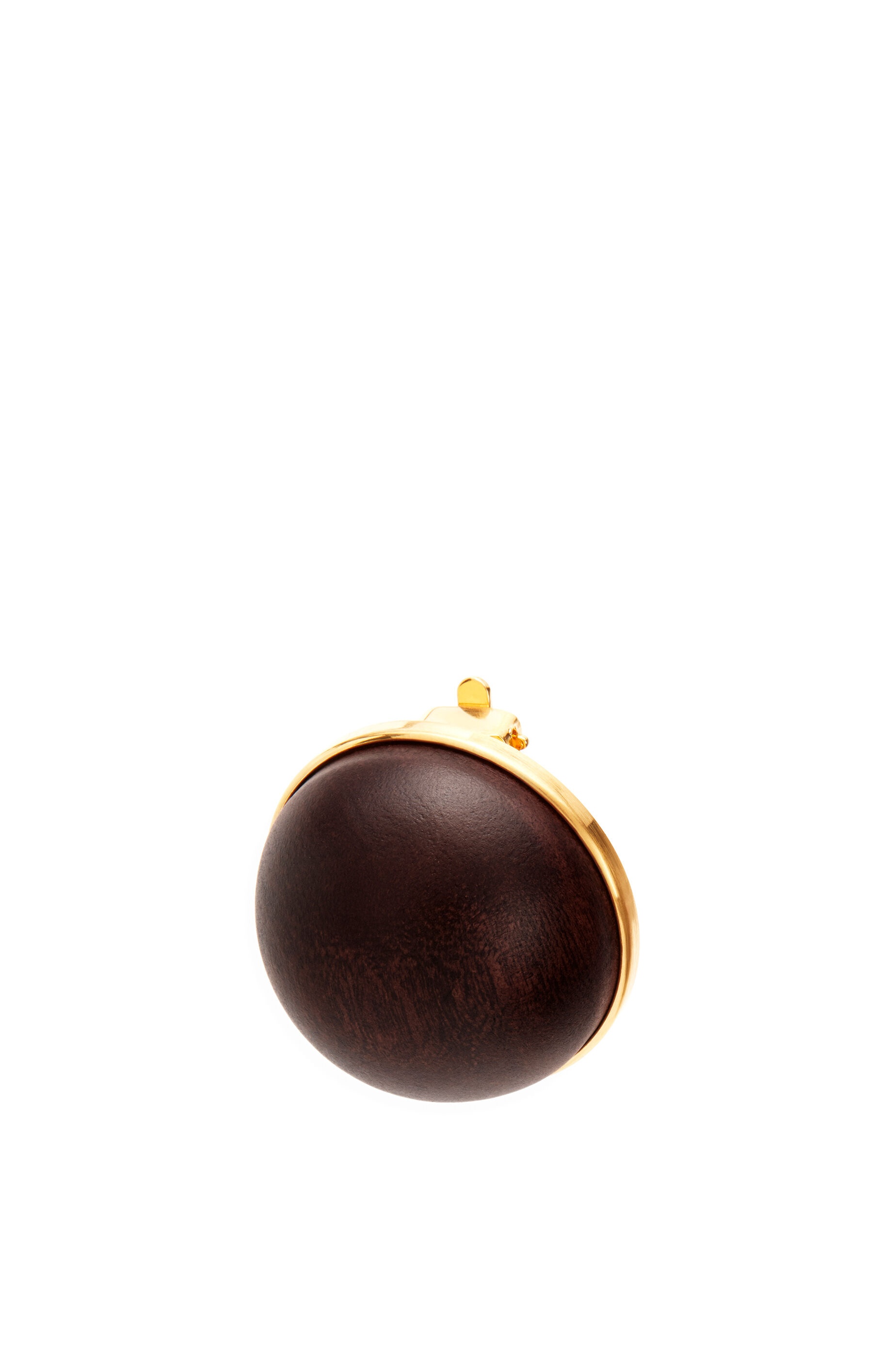 Globe earring in wood - 1